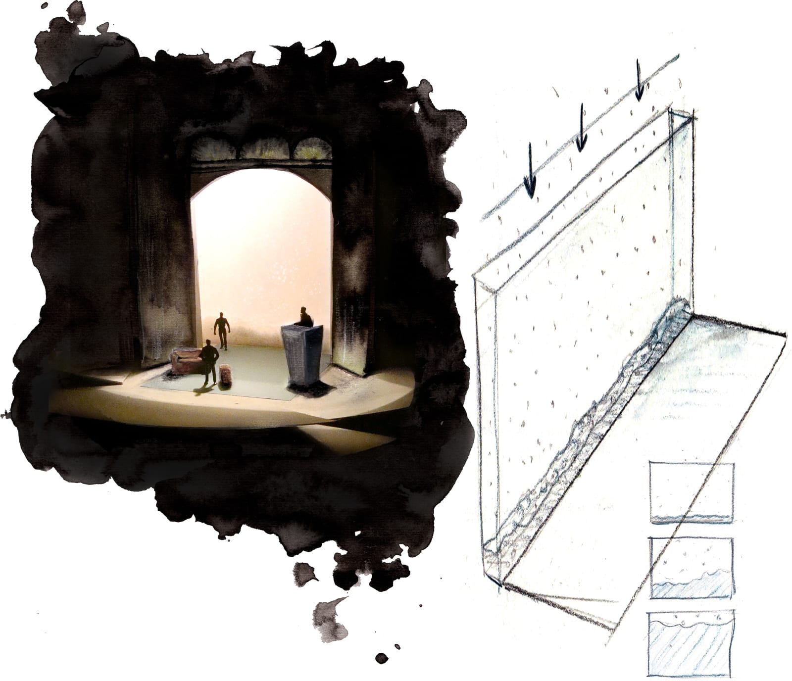 Scenographie Minetti croquis ®HermelineCarpentier